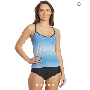Nike Women's Stripe Racerback Tankini Top